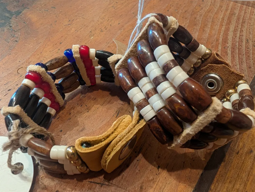 Wood & Leather Bracelet sold by Sunbeam