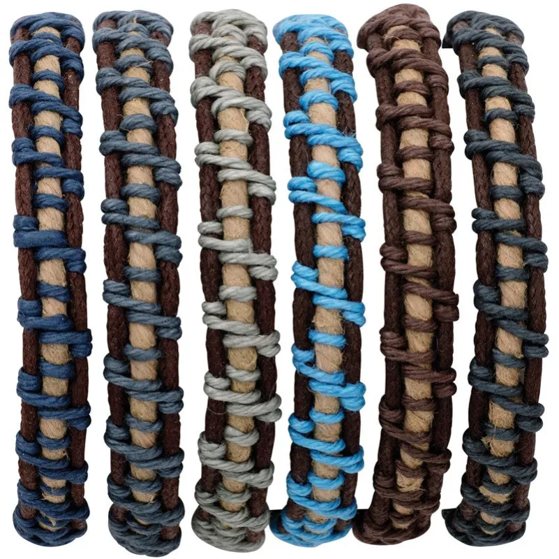 Color Wrap Cord Leather Bracelet sold by Sunbeam