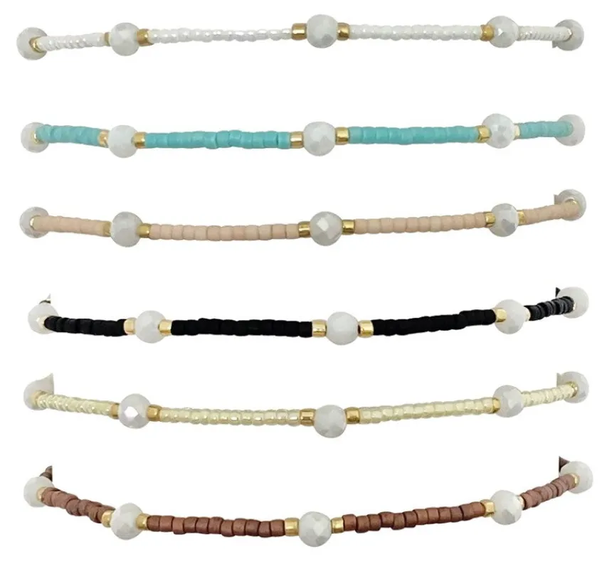 Adjustable Pearl & Mini Seed Bracelet sold by Sunbeam