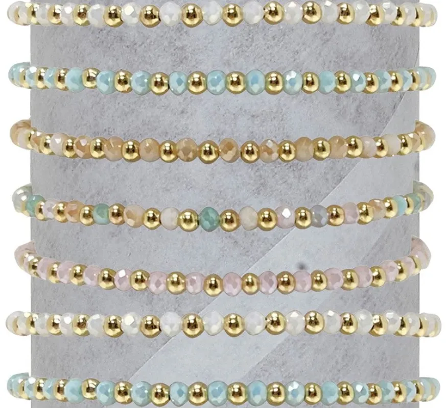 Adjustable Gold & Facet Bead Bracelet sold by Sunbeam