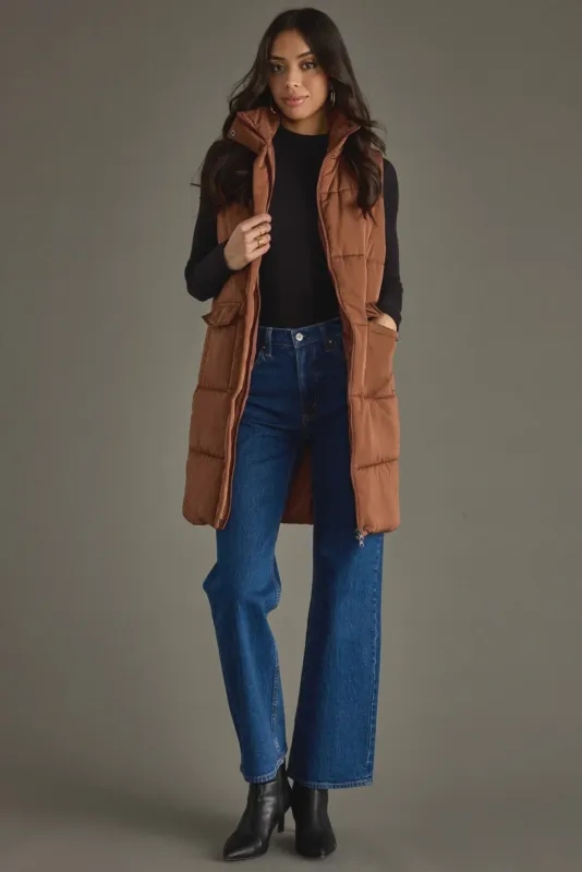 Brown Long Vest sold by Sunbeam