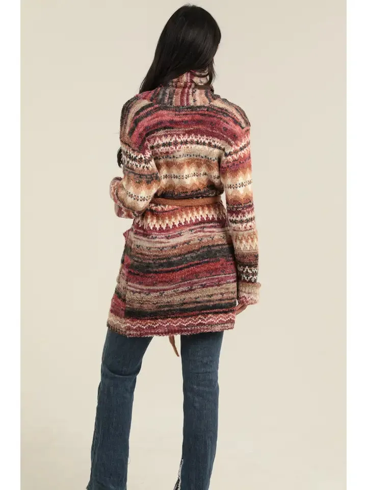 Cozy Knit Cardigan Sweater with Tie Waist sold by Sunbeam product image thumbnail 2