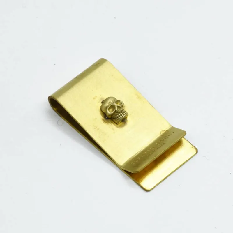 Skull Brass Money Clip made by Sunbeam