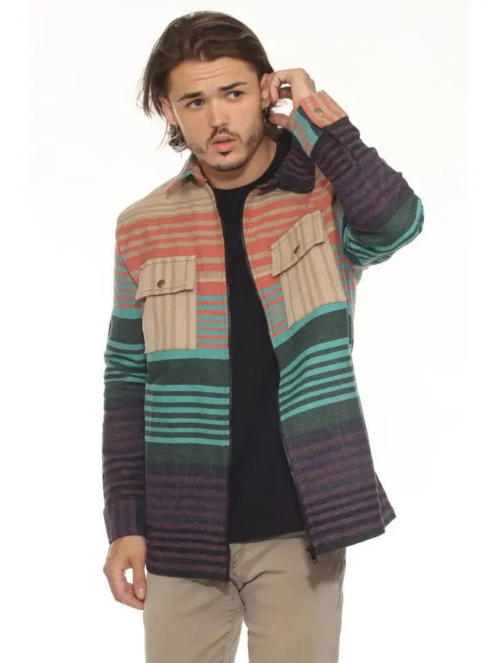 Sediment Zipper Shirt Jacket sold by Sunbeam