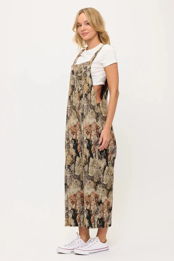 CAT COLLAGE PRINT OVERALLS sold by Sunbeam