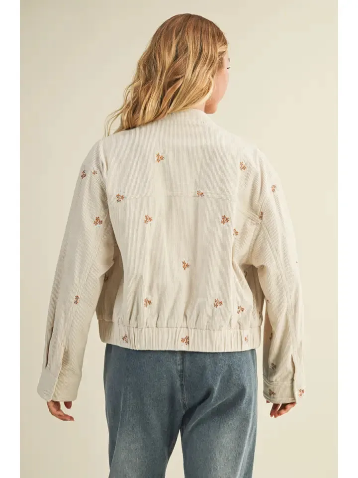 Embroidered Corduroy Bomber Jacket sold by Sunbeam product image thumbnail 4