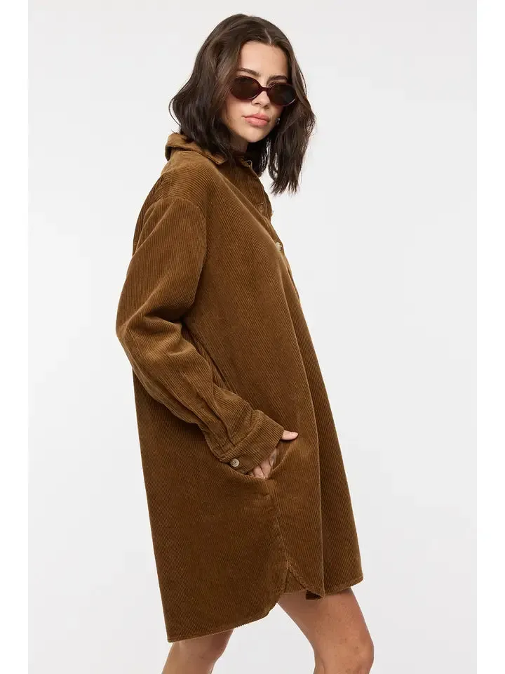 Corduroy Mini Shirt Dress sold by Sunbeam product image thumbnail 4
