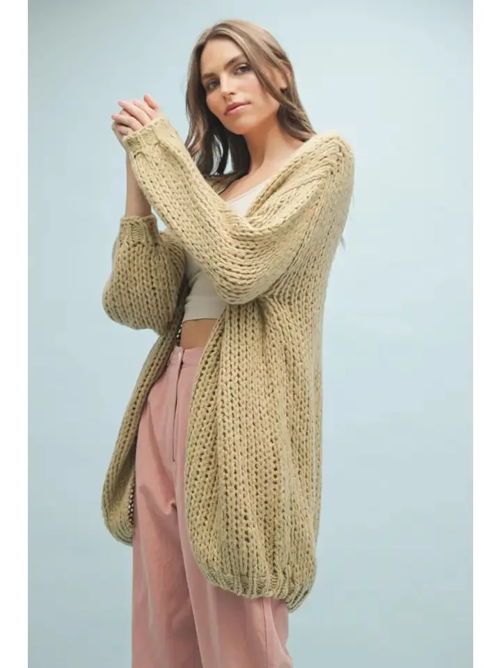 Open-Knit Chunky Sweater Cardigan sold by Sunbeam product image thumbnail 3