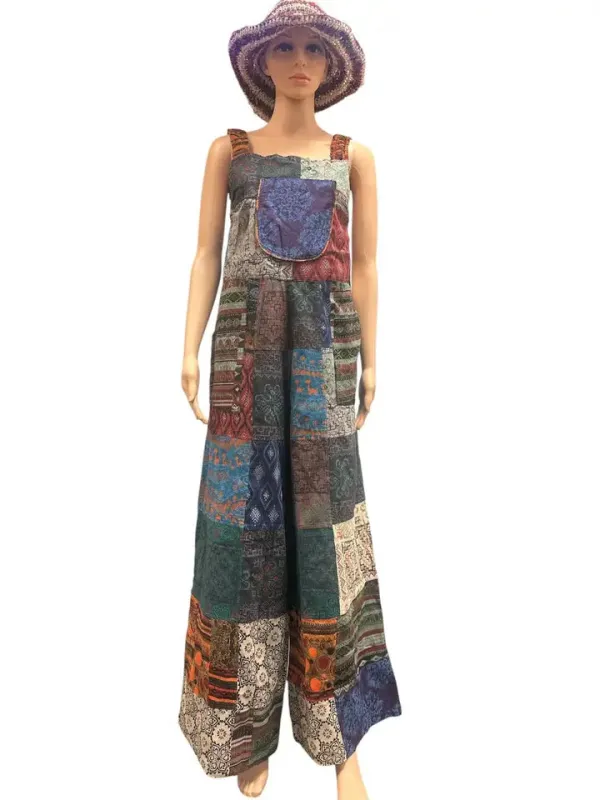 Patchwork Festival Jumpsuit Overalls sold by Sunbeam