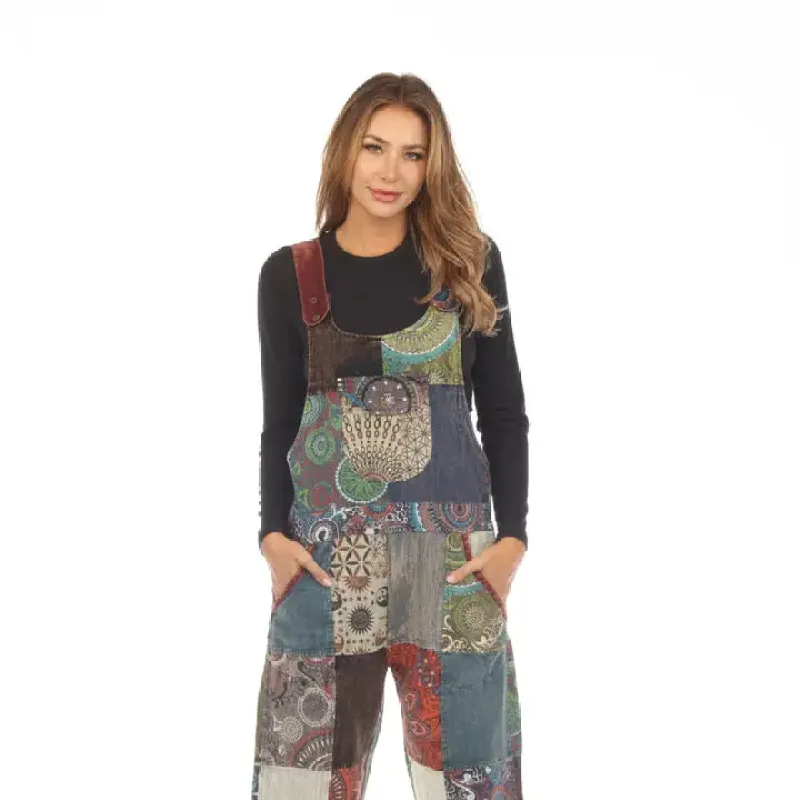 Cotton Multi Print Patch Stone Wash Jumpsuit Over sold by Sunbeam