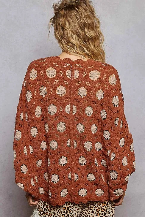 Contrast Crochet Cardigan Top sold by Sunbeam product image thumbnail 3