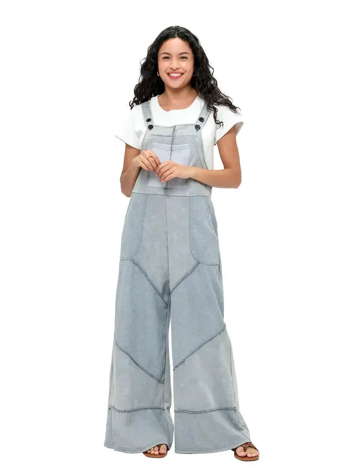 Overall Patchwork Free Spirit Waffle Knit-Gray sold by Sunbeam