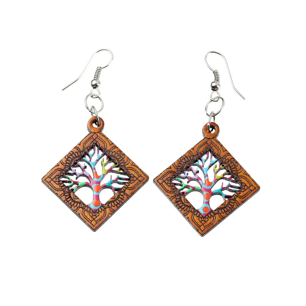 WOOD LG EARRINGS sold by Sunbeam product image thumbnail 2