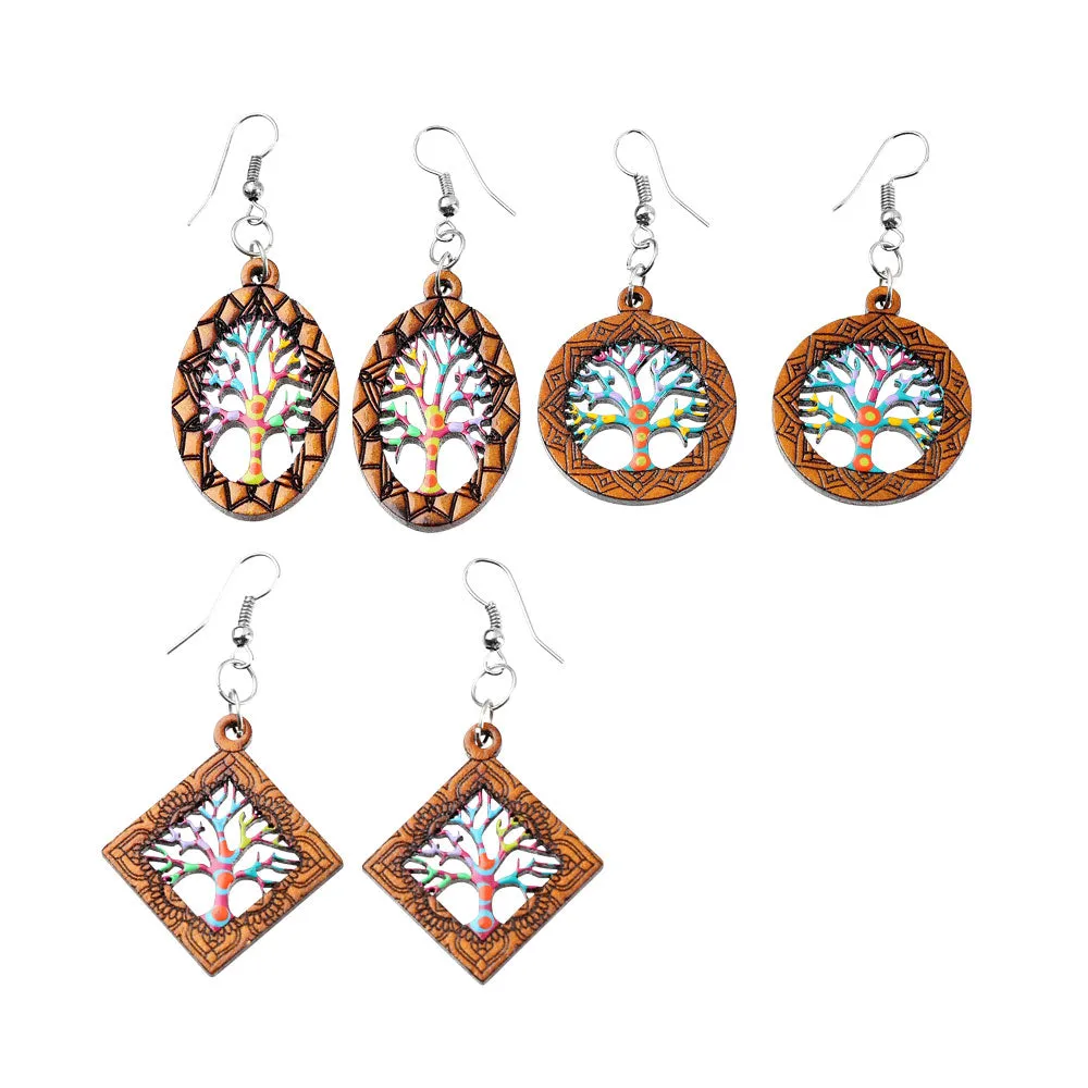WOOD LG EARRINGS sold by Sunbeam product image thumbnail 3