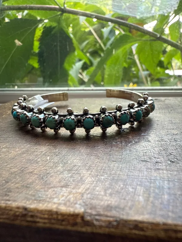 Turquoise & Sterling Silver Cuff Bracelet sold by Sunbeam