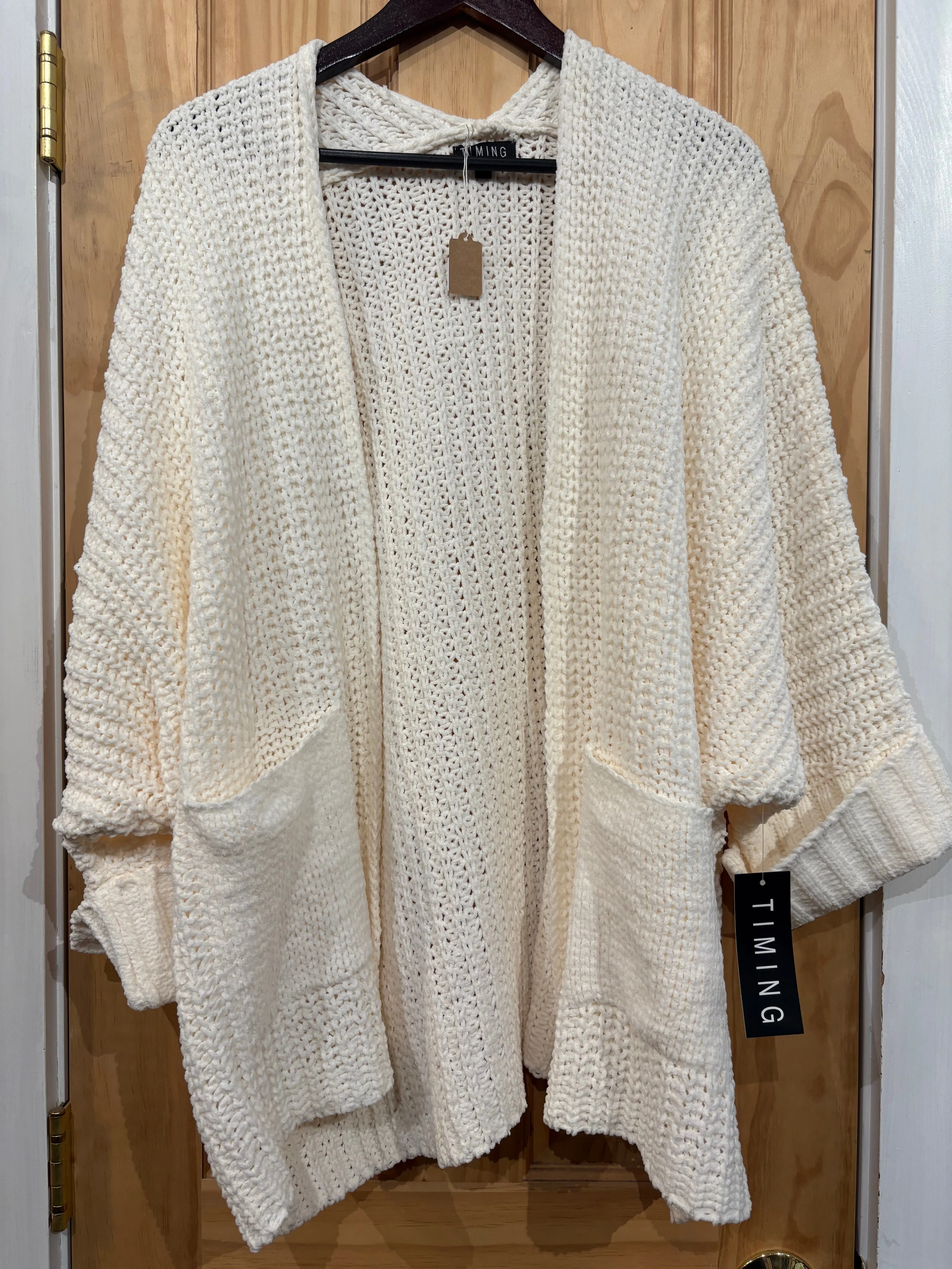 Roll Up Long Sleeve Knit Cardigan with Pockets sold by Sunbeam