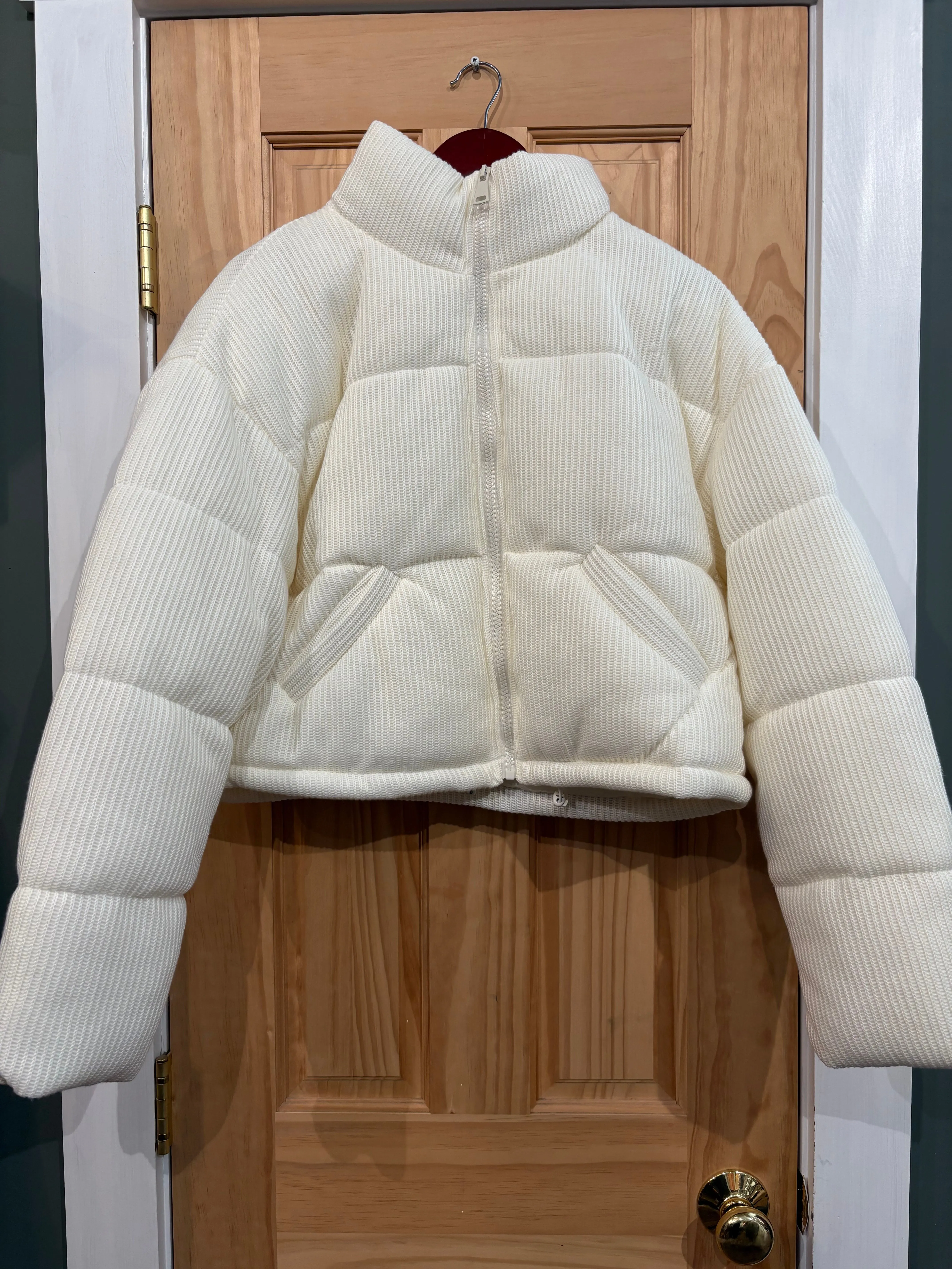 Zipper Down Ribbed Puffer Jacket with Pockets sold by Sunbeam product image thumbnail 2