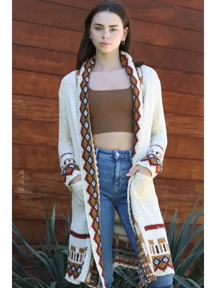 Cardigan Sweater with Border sold by Sunbeam product image thumbnail 4