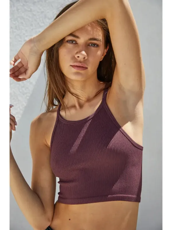 Knock Out Halter Top - Cassis sold by Sunbeam