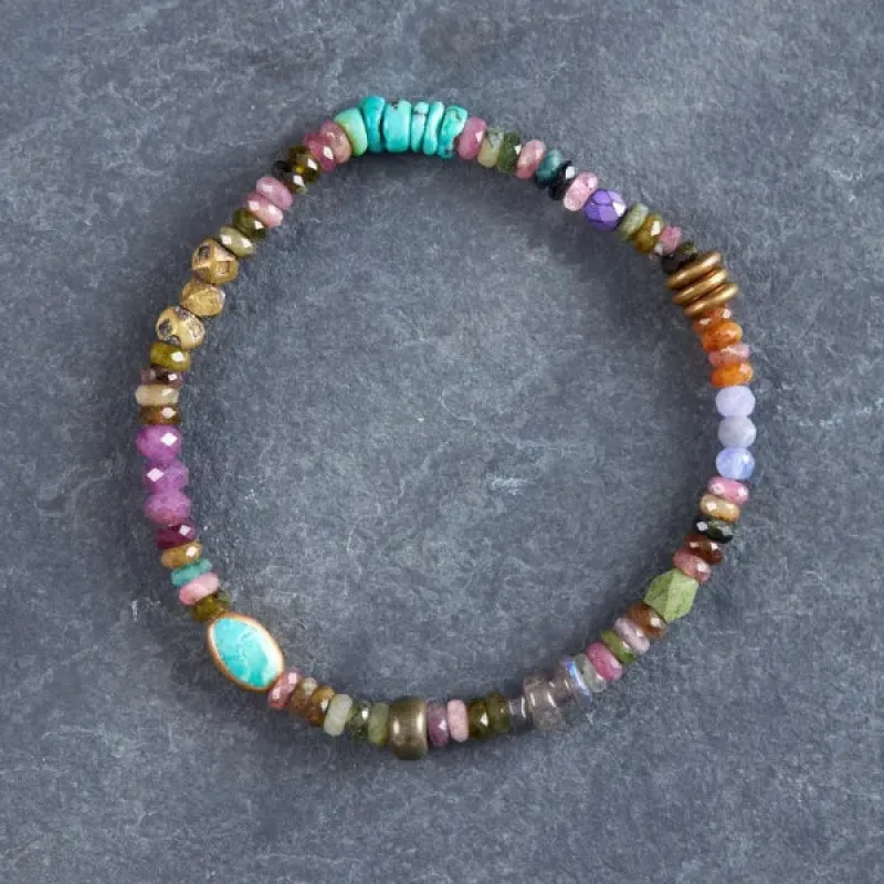 The Catamount Tourmaline Stretch Bracelet sold by Sunbeam