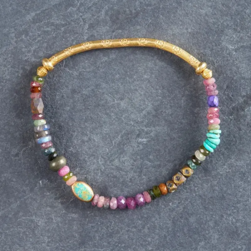 Catamount Gold Stretch Bracelet sold by Sunbeam