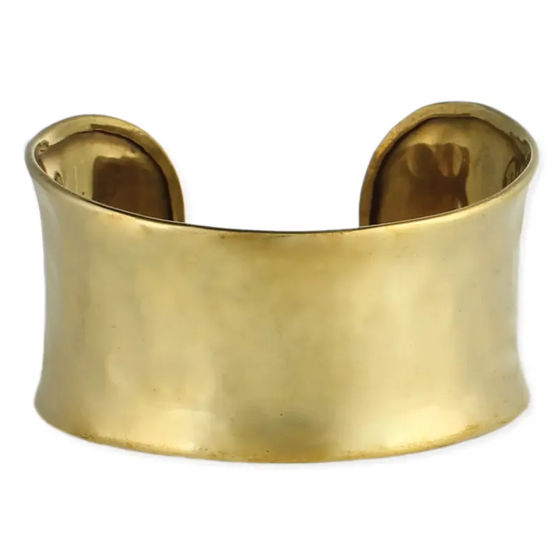 Gold Hammered Rounded Cuff sold by Sunbeam