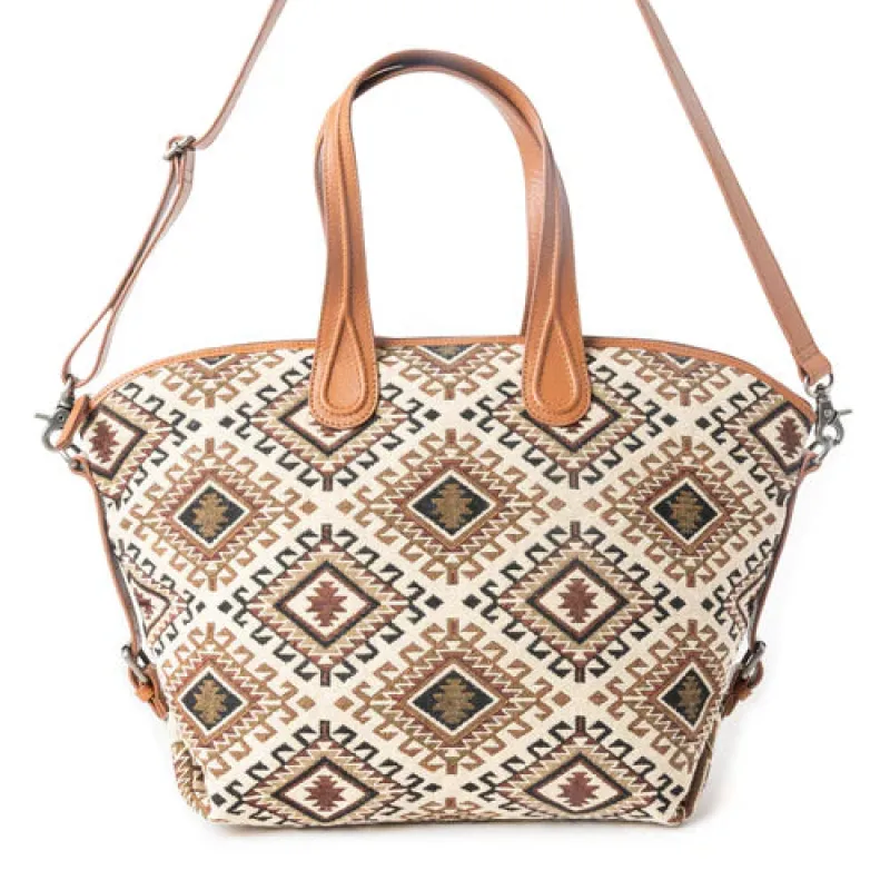 Bloomin' Ember Weekender Bag in Tribal Tan sold by Sunbeam