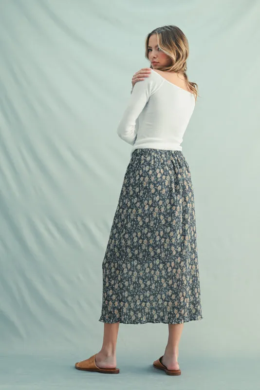 Floral Crinkle Midi Skirt sold by Sunbeam product image thumbnail 4