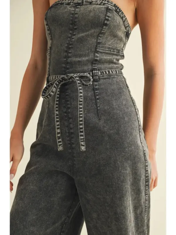 Strapless Denim Jumpsuit sold by Sunbeam