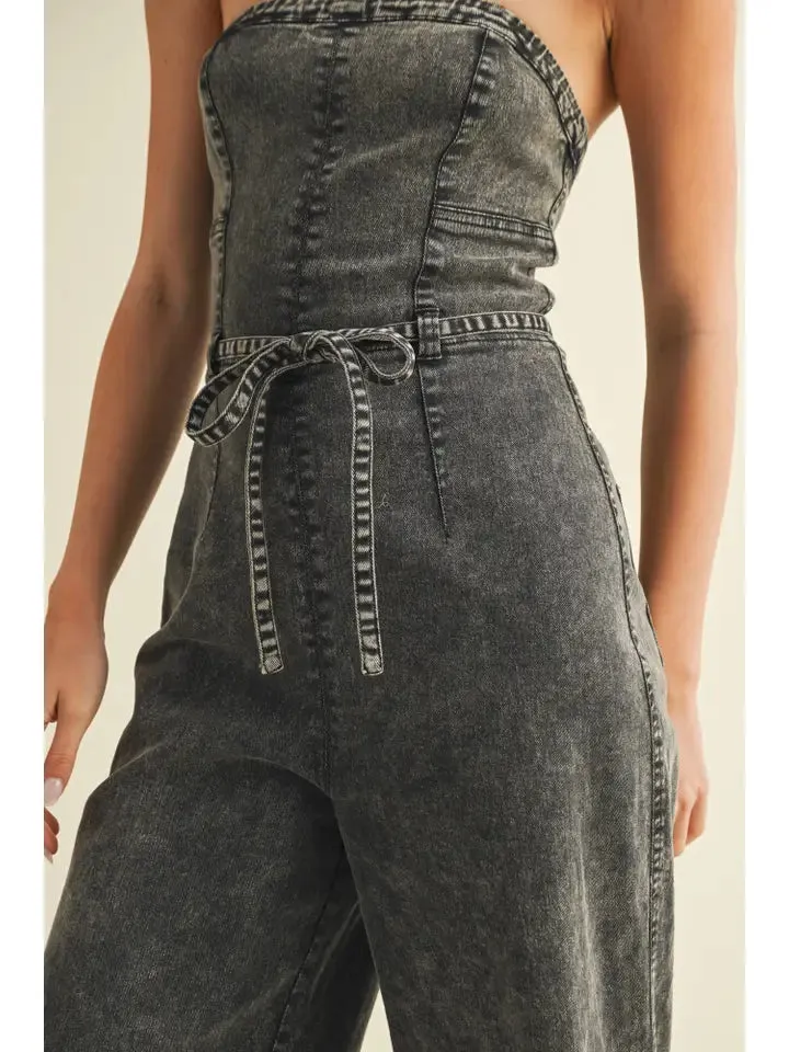 Strapless Denim Jumpsuit sold by Sunbeam