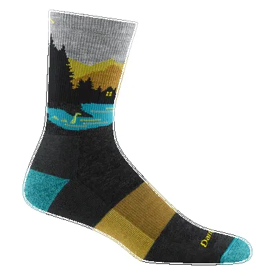 Men's Close Encounters Micro Crew Midweight Hiking Sock-Charcoal sold by Sunbeam