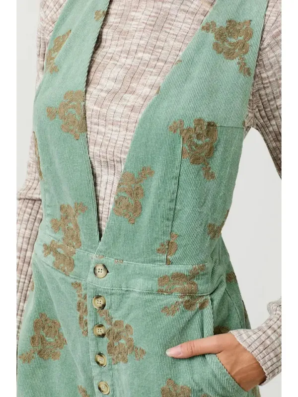 Embroidered Corduroy Jumpsuit sold by Sunbeam