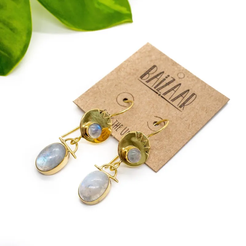 Desert Stone Earring - Moonstone sold by Sunbeam