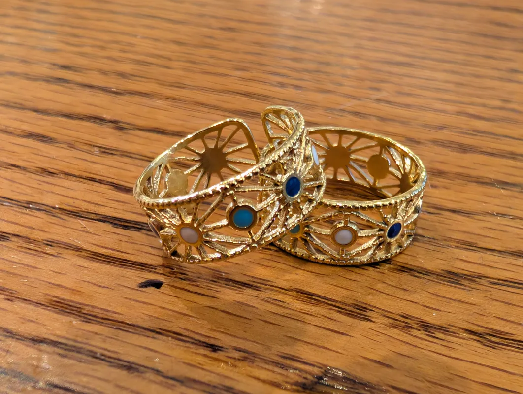 Gold Tone Adjustable Ring sold by Sunbeam