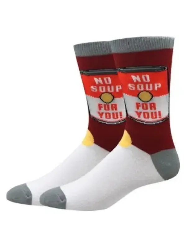 No Soup For You Men's Sock sold by Sunbeam