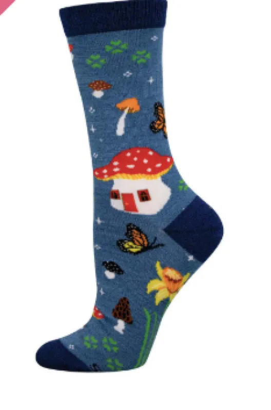 Magical Forest women's Socks - Blue Heather sold by Sunbeam