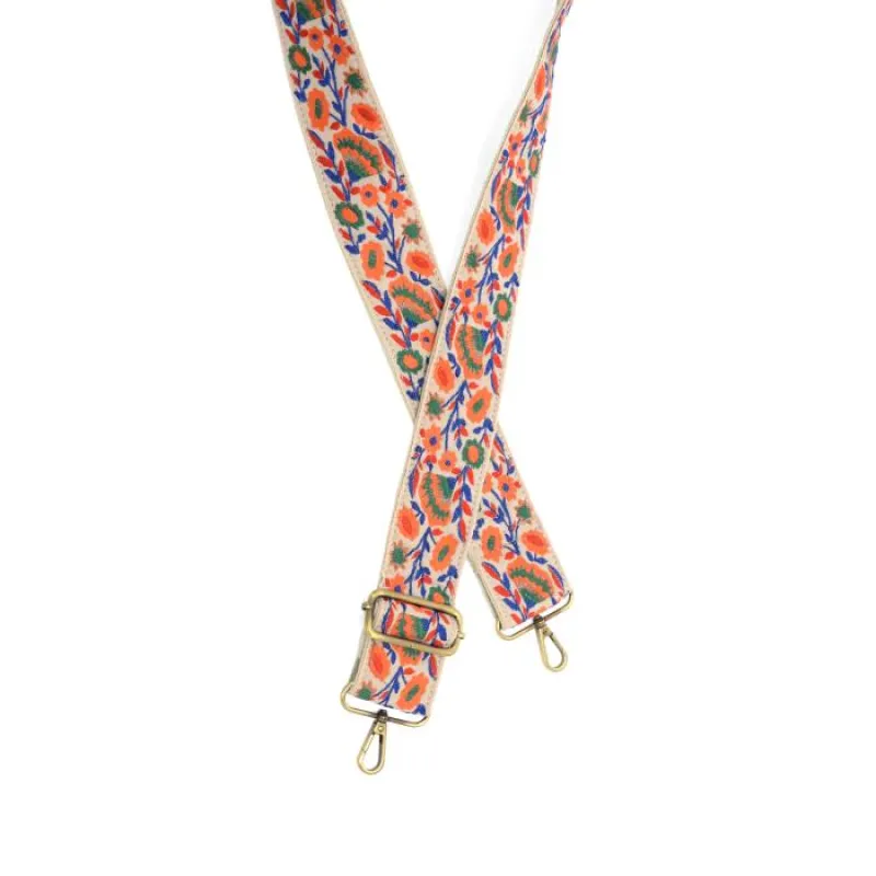 2" Multi Wild Blooms Guitar Strap sold by Sunbeam