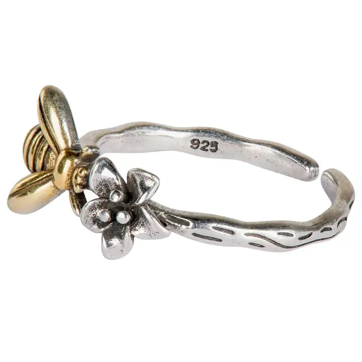 Bee & Flower Adjustable Ring sold by Sunbeam product image thumbnail 3