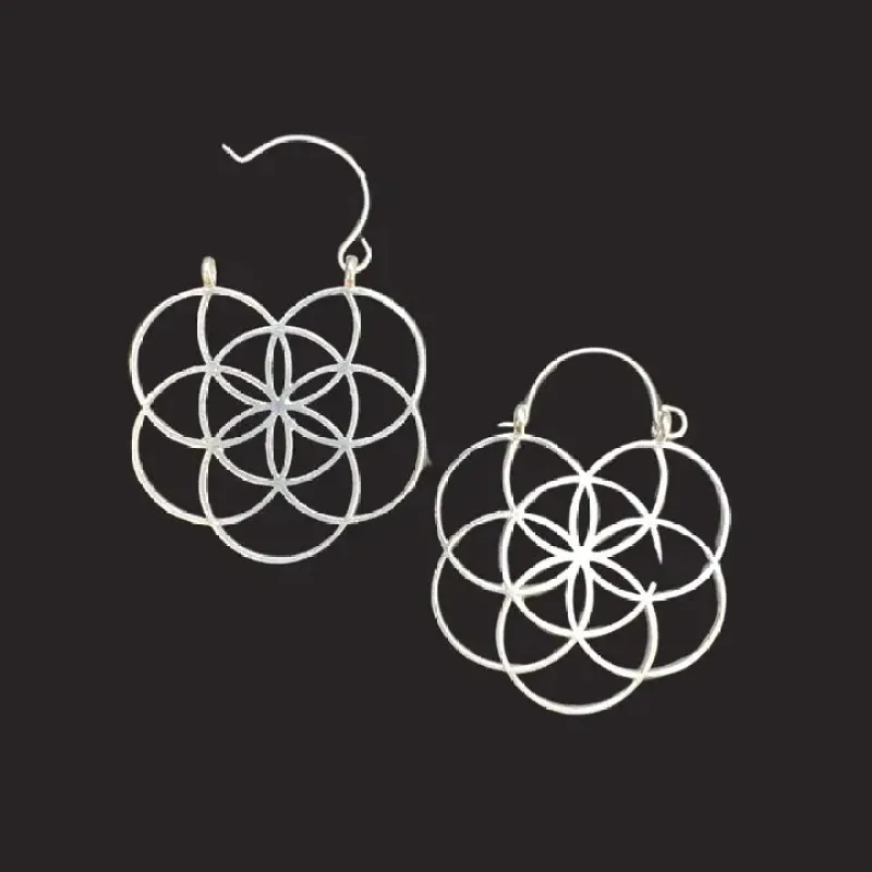 Lightweight Brass Silver Tone Seed of Life sold by Sunbeam