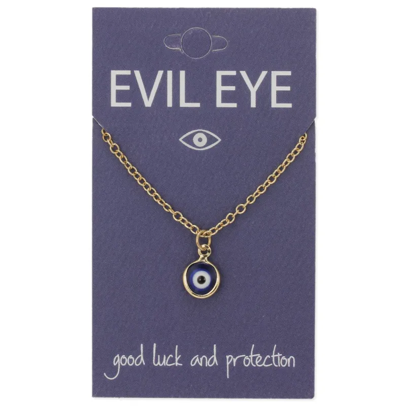 Calming Blue Eye Charm Gold Necklace sold by Sunbeam
