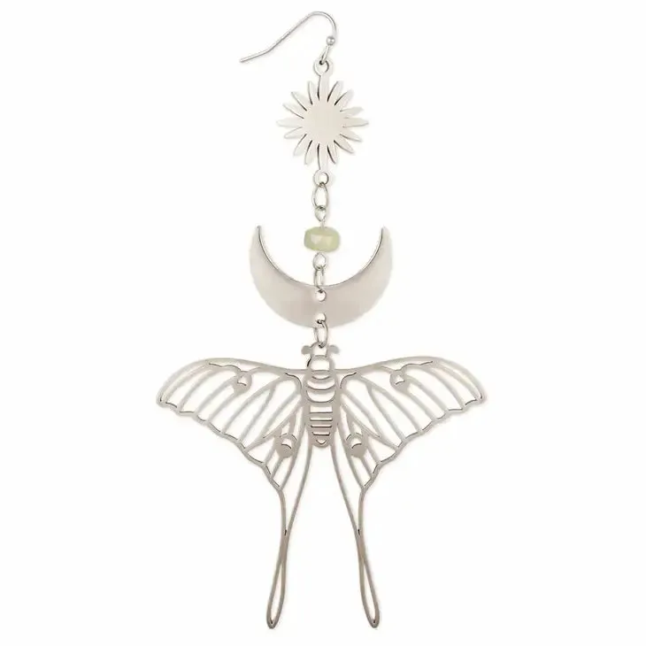 Celestial Luna Moth Oversized Earrings sold by Sunbeam product image thumbnail 2