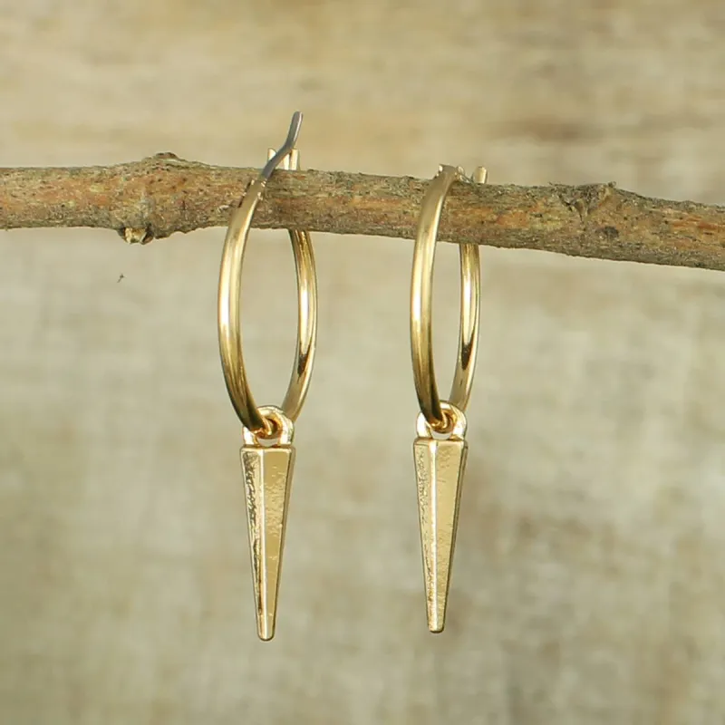 Punk Princess Gold Spike Hoop Earring made by ZAD