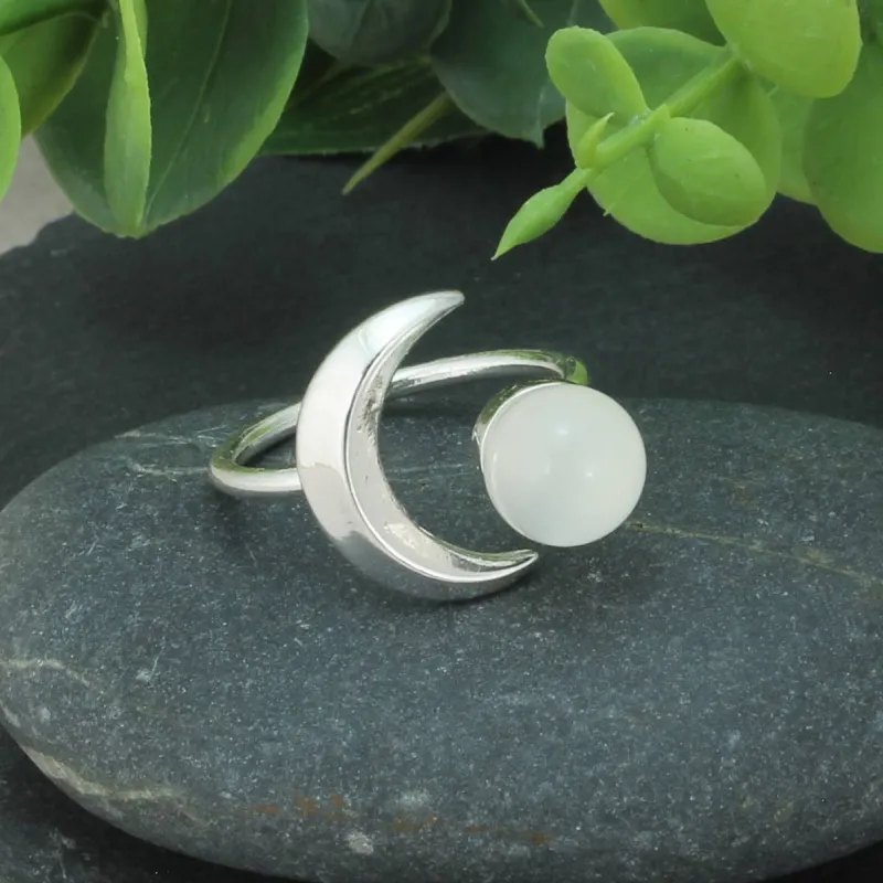 Moon & Ball Bead Wrap Ring sold by Sunbeam