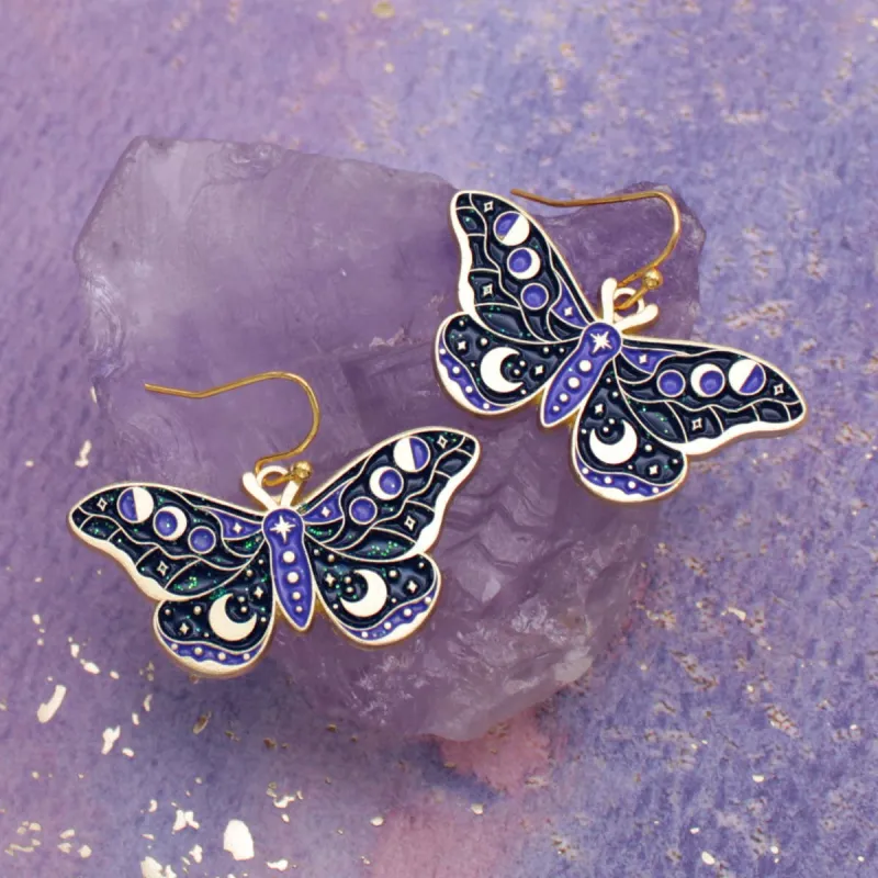 Glittering Wings Celestial Butterfly Earrings sold by Sunbeam