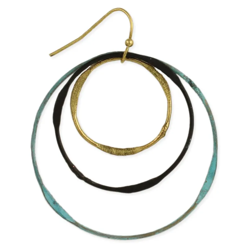 Vintage Patina Circles Round Earring sold by Sunbeam