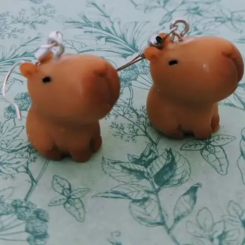 Cute Chubby Capybara Earrings sold by Sunbeam