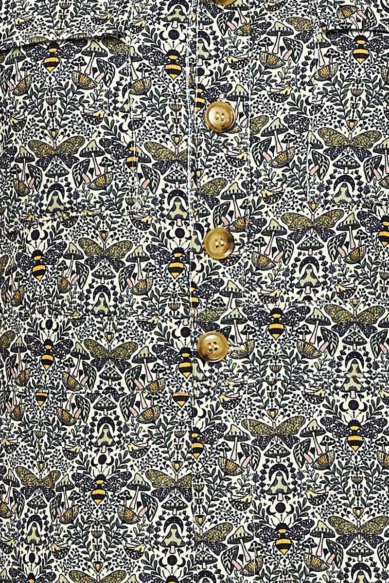 Bee Mushroom Print Overall Jumpsuit sold by Sunbeam product image thumbnail 2