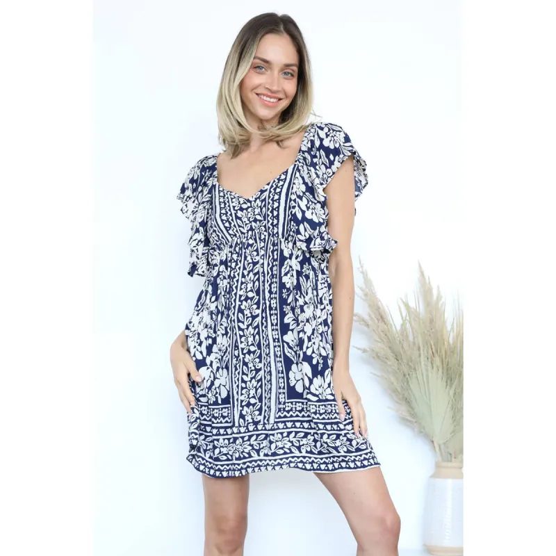 V Neck Open Tie Back Dress sold by Sunbeam