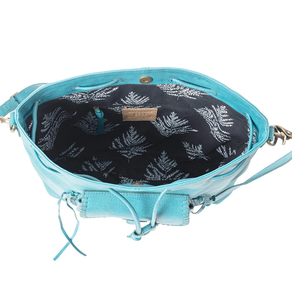 Mika Saddle Bucket Bag In Blue sold by Sunbeam product image thumbnail 4