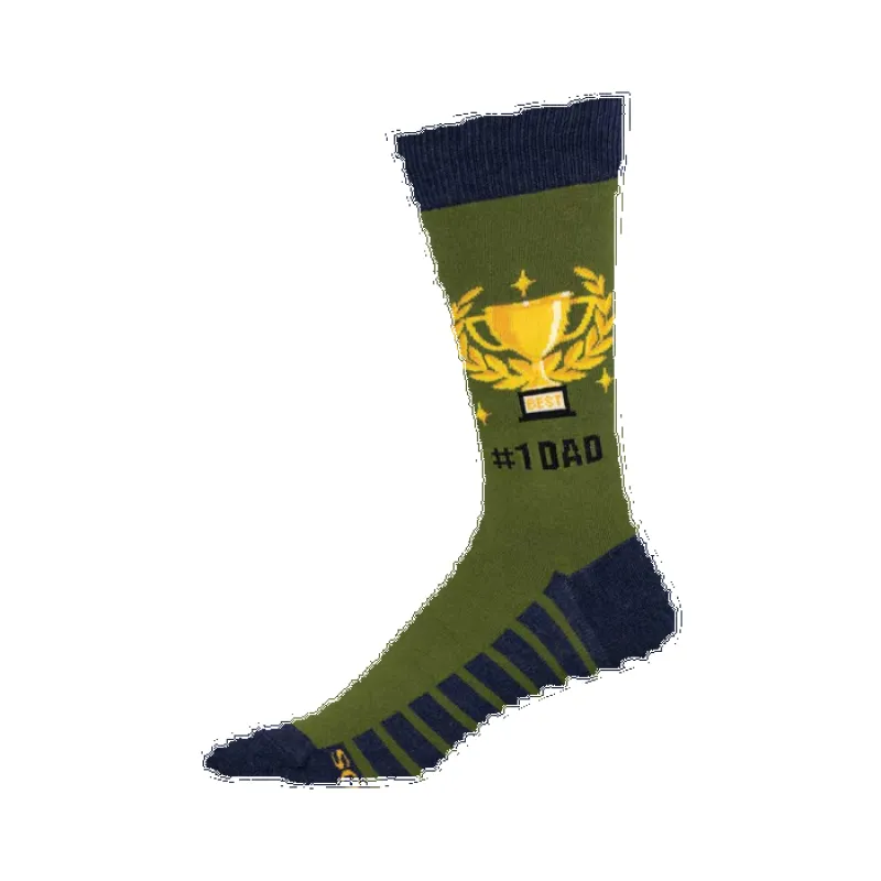 #1 Dad - Green Men's Sock sold by Sunbeam